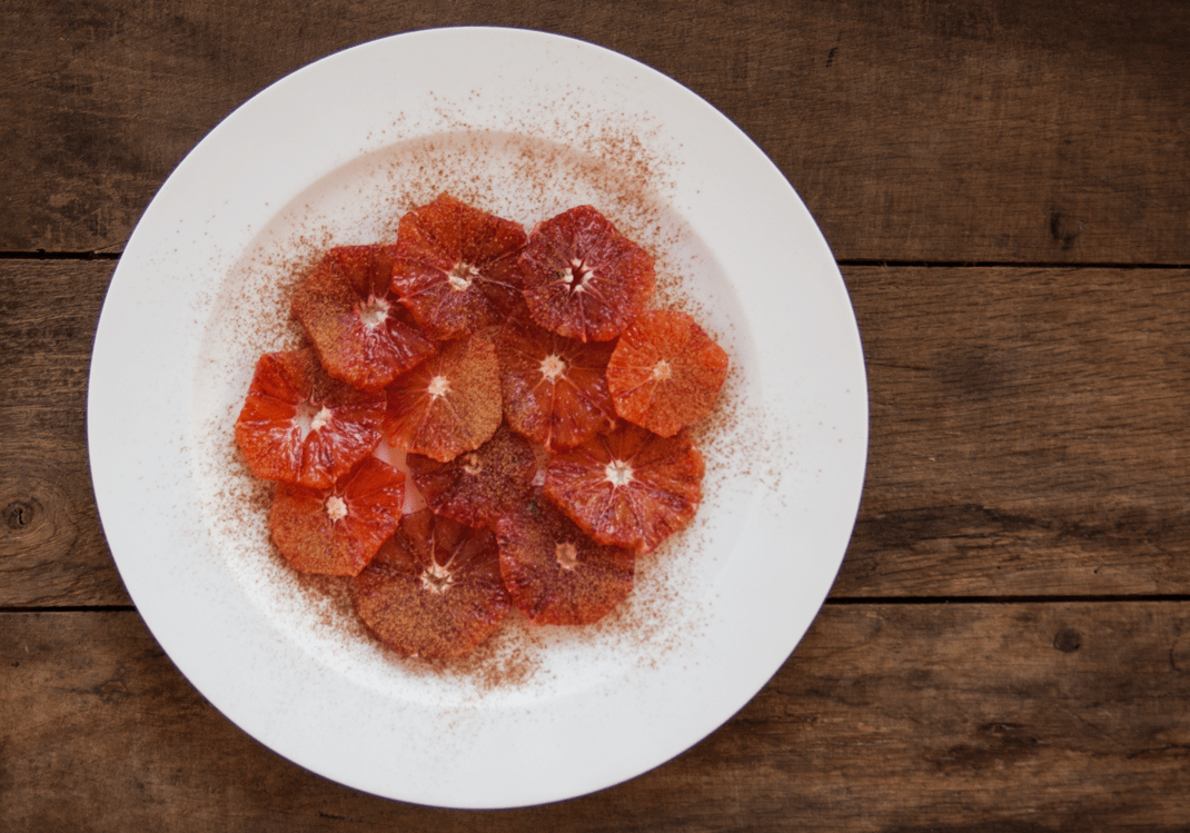 Blood Oranges with Cinnamon